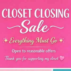 Closet closing everything must go